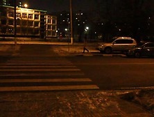 Russian Girl Nude On The Night Street