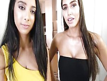 Lucky Guy Is About To Get A Dual Blowjob From Two Hot Chicks