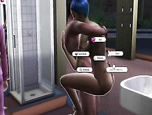 Tattooed Athletic Girl With Big Tits Sucks Cock And Gets Fucked In The Gym (Sims 4)