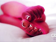 Darla - Sexy French Pedi In Hot Pink Stockings