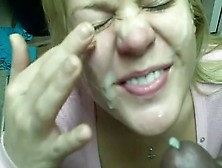 Th Greater Quantity Blond Wife And Darksome Dude, Cum On Her Face