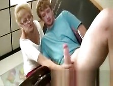 Blonde Mature Teacher Beating Student In Class Room