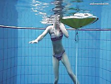 Gigantic Melons 18 Liza Bubarek Swimming Nude Into The Pool