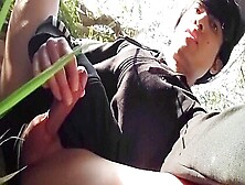 Caught Jerking Off My Cock Sticking Out Of My Very Short Shorts,  I Wait Him Gone,  To Wank Again And Cum Outdoor 18 Min