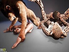 Furry Attack! | Long Dick Monster Sex Party | 3D Porn Wild Life