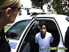 Protesting Thug Talks Back At Horny Milf Cops After Apprehending Him