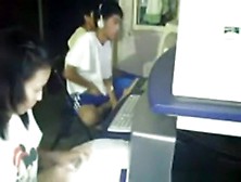 Crazy Asian Guy Masturbates In A Cybercafг©.  Like A Boss !!!