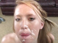 Whore Ami Emerson Is Doused With A Helping Of Man Goo
