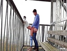 Almost Getting Caught Fucking On A Outdoors Observation Tower Over The Forest