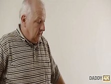 Daddy4K Comely Nymph Relishes Taboo Sex With Boyfriends Older Dad