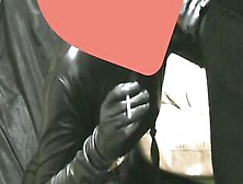 Smoking Fiance Into Leather Gloves And Catsuit Fucking Hand Job Cummed