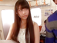 Japan Girl Had A Trouble In Train.  Dangerous !!!
