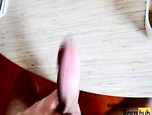 Slapping Huge Arabic Cock To The Table Masturbating Soft Moaning Pov