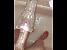 Thick Cock Stuffs Tight Fleshlight And Cums Twice
