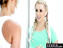 Slim Blonde Lexi Belle Experienced Vagina Licking By A Mom