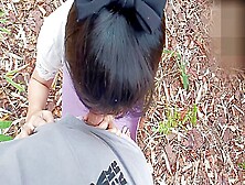 Walking In The Forest And Fucking Cum Gets A Creampie Sex In A Public Park U0E40U0E22U0E14U0E43Uu0E1Bu0E32