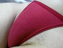 My Red Panties Barely Cover My Vagina Mound!