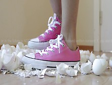 Five Months Saving Eggshells Crushing | Pink Sneakers Converse All Star