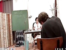 The Professor Gets Caught By Her Students Inside Class