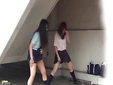 Voyeur Teen Japanese Schoolgirls Get Caught Pissing Outdoors