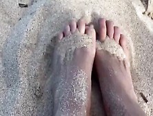 Playing With My Hawaiian Feet In The Sand