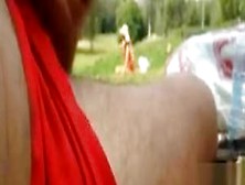 Stroking My Cock To A Bikini Girl In The Park