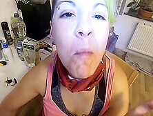She Drinks 11 Loads Of Collected Cum From A Glass