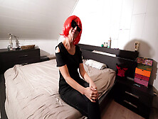 Valentine's Day Of A Dominant Woman And A Man In A Chastity Cage