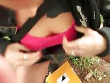 Redhead Hooker Blowing Fat Horny Cock In Pov In Public