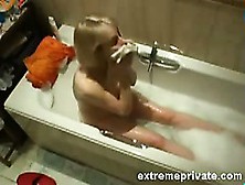 Spied On My Blonde Mum Fingering In Bath