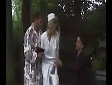 Blonde Nurse Confronts Two Horny Patients