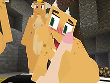 Four Sexy Kobolds From Minecraft Sex Mod Cornered Me And My Cameraman For Some Sexy Se*x