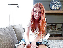 Pale Redhead Spreads Her Legs To Ride A Hard Dick - Marie Mccray