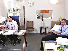 Teens Their Fathers Cock Deep Throat Sucking To Relax From The Stress In The Workplace