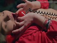 Girl In Red Engages In Phone Sex Till She Cums