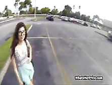 Teen In Glasses Blows Me In And By The Car