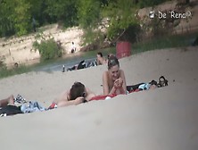 Beach Voyeur Video Of Shy Topless Girl Sunbathing