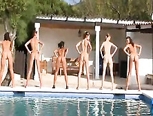 Six Naked German Teen Girls By The Pool