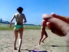 German Pervert Jerks Off To Women On Topless Beach