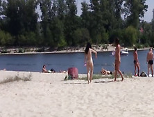Female – Hot Nudist Babes Playing On The Beach