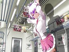 3D Hentai Schoolgirl Didn't Wear Panties On The Train (Part 2)