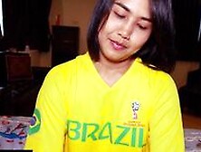 Watching The Soccer World Cup With This Super Cute Asian Teen Hottie Who Was Horny