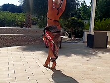 Selena's Outdoor Dancing Posing In Heels