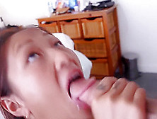 Extra Small Asian 18Yo Girl Gets A Massive Load On Her Face