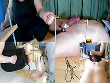 Amateur Fem Dom Cfnm.  Electric Shock On Penis And Toes.  Tease And Denial Hand Job With Wrecked Orgasm