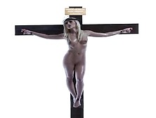 Female Jesus Crucified Naked Spanish Latin America