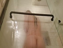 Sexywafflebitch In The Shower Washing Her Charming Bum