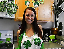 Hot Babe Gets Really Naughty During The St.  Patrick's Day