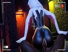 Blacked: Spider Gwen Loves To Drink Big Black Cock & Rides World's Massive Dick On Outdoors Roof Top!!