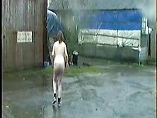 Marion Running In Rain